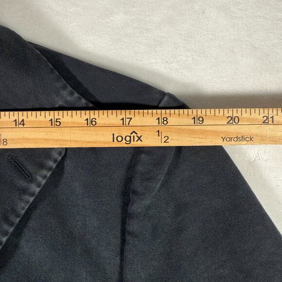 Arthur and Fox Blazer Pea Coat Men Size L 52 Blue Pockets Button Closure Jacket - Picture 4 of 15